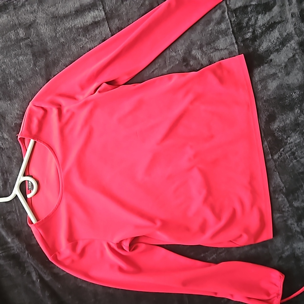 Office Siren Red Vintage Talbots Blouse